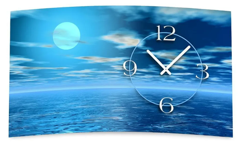 Orologio Parete Luna Blu DIXTIME 3D-0372 | Arredo Moderno Silenzioso