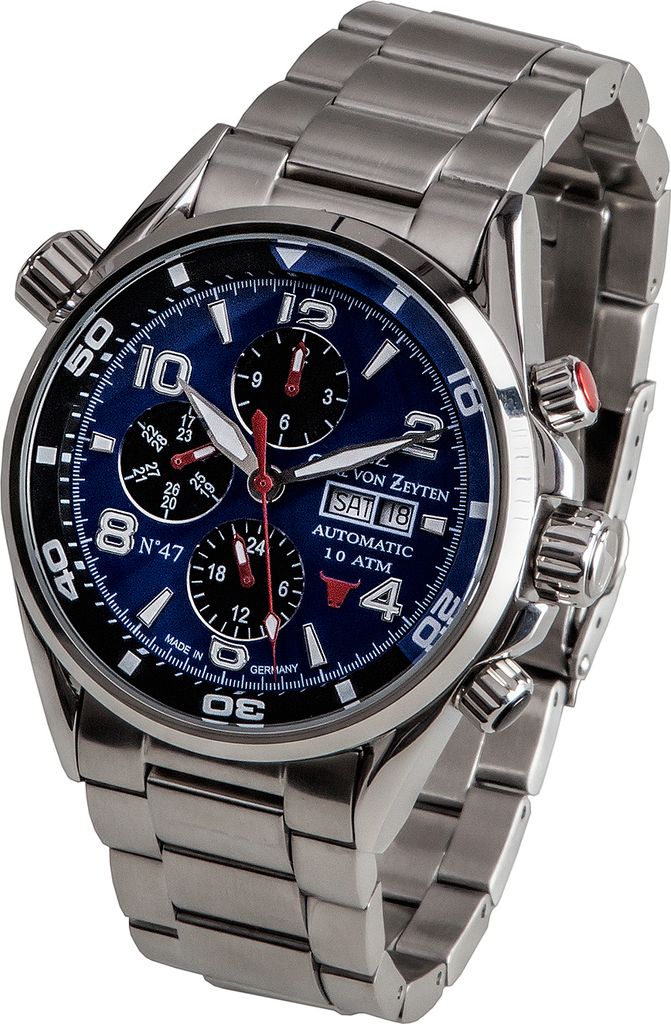 Carl von Zeyten CVZ0047BLMS No. 47 - Pánské hodinky 45mm Obrázek produktu 