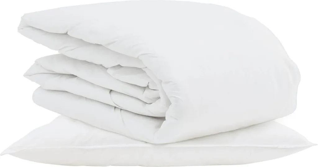 vidaXL Set Piumino Estivo e Cuscino - Microfibra Bianco Alta Qualità