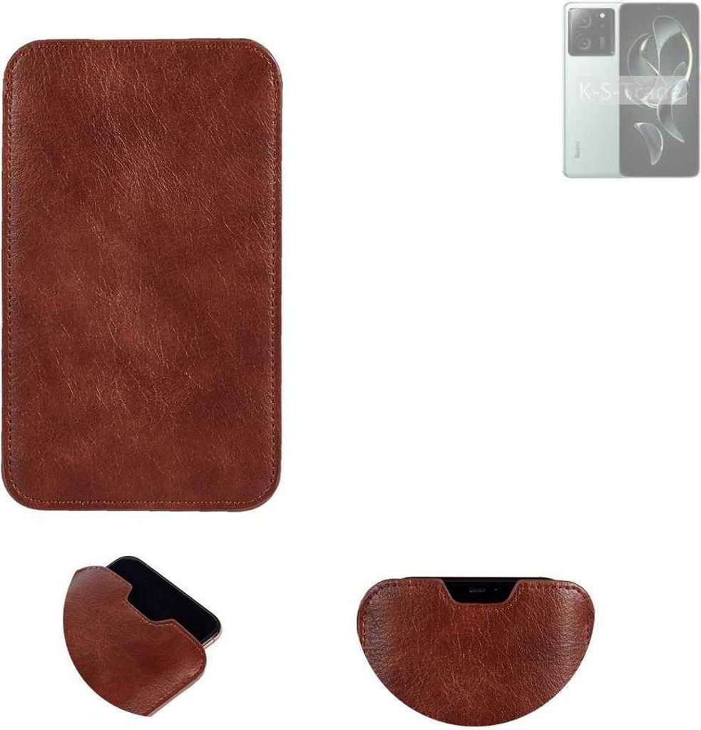 K-S-Trade Schutzhülle Handyhülle kompatibel mit Xiaomi Redmi K60 Ultra Handytasche Kunstleder Sleeve in braun