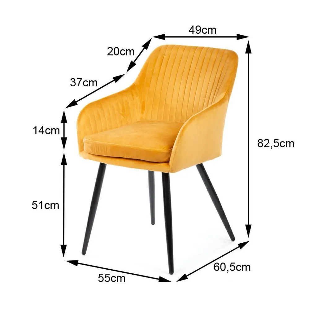Chaise confortable salle à manger moderne orange Howhomely - 11