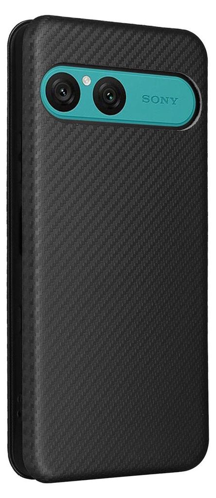 Für Sony Xperia 10 VII Carbon Faser Hybrid Kunstleder Flip Produktbild 