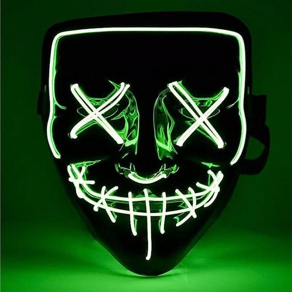 TK Gruppe Timo Klingler LED Scary Mask green - ako z Očisty Obrázok produktu 