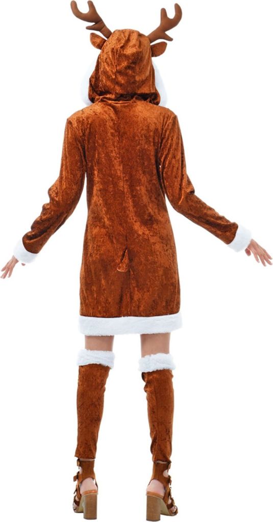 Kleid Reh mit Kapuze, Geweih und Stulpen, Groesse:M Produktbild 2