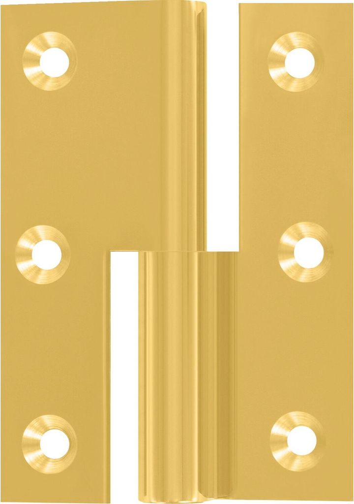 Möbelband Kröpfung B, Zylinderkopf links, 50x40 mm, Messing Produktbild 