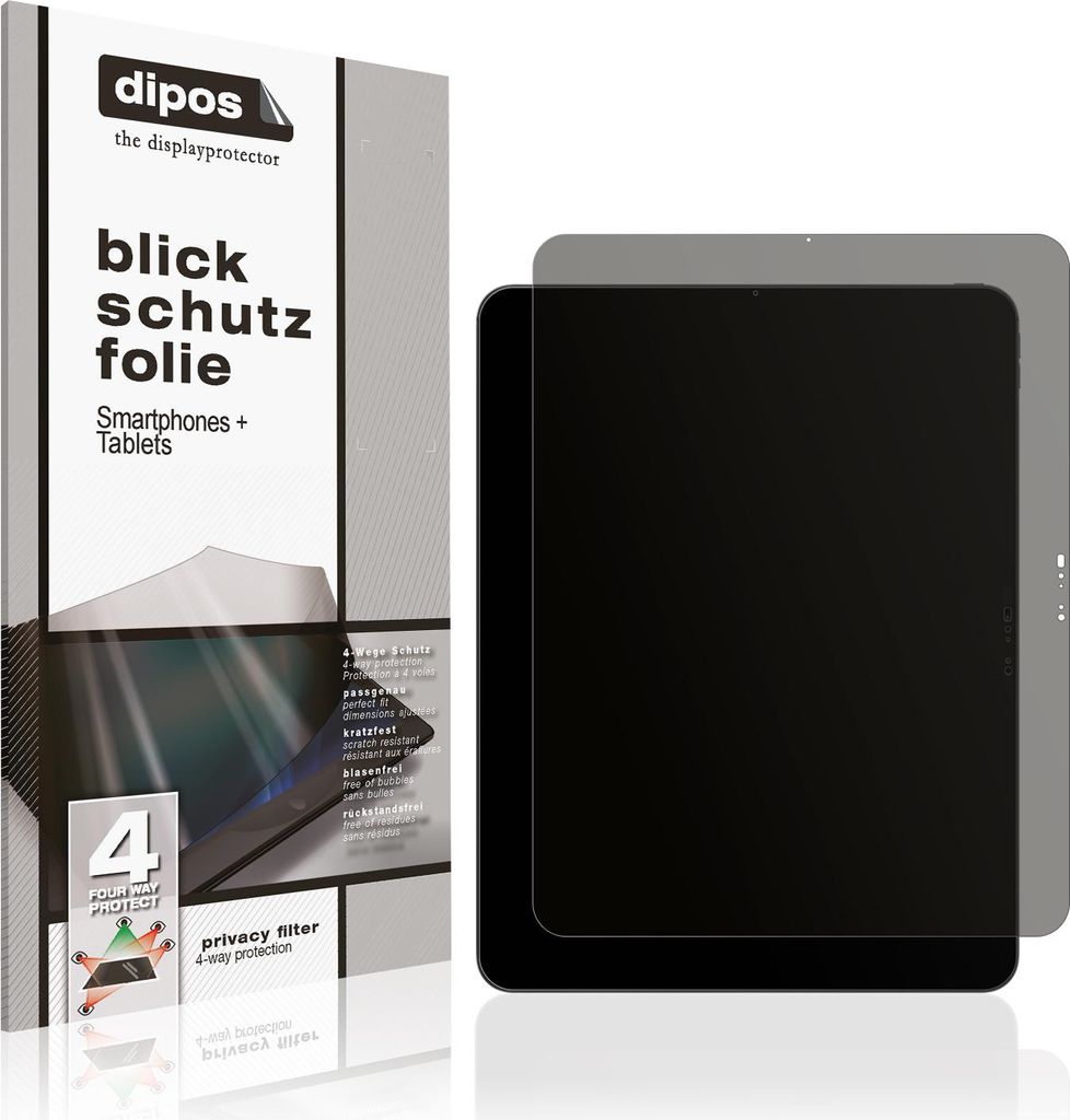 Blickschutzfolie für Apple iPad Pro M5 11 Zoll matt Schutzfolie Folie Display Schutz dipos