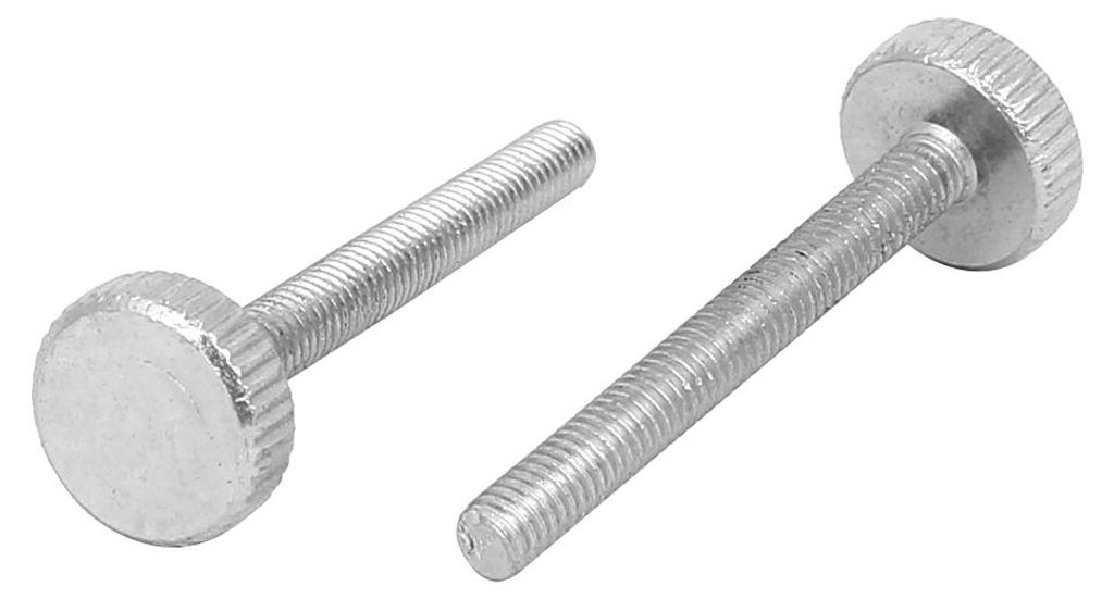 8 Stk. R?ndelkopf Flach Vollgewinde Daumenschrauben Befestigungsmittel M4x35mm DE de