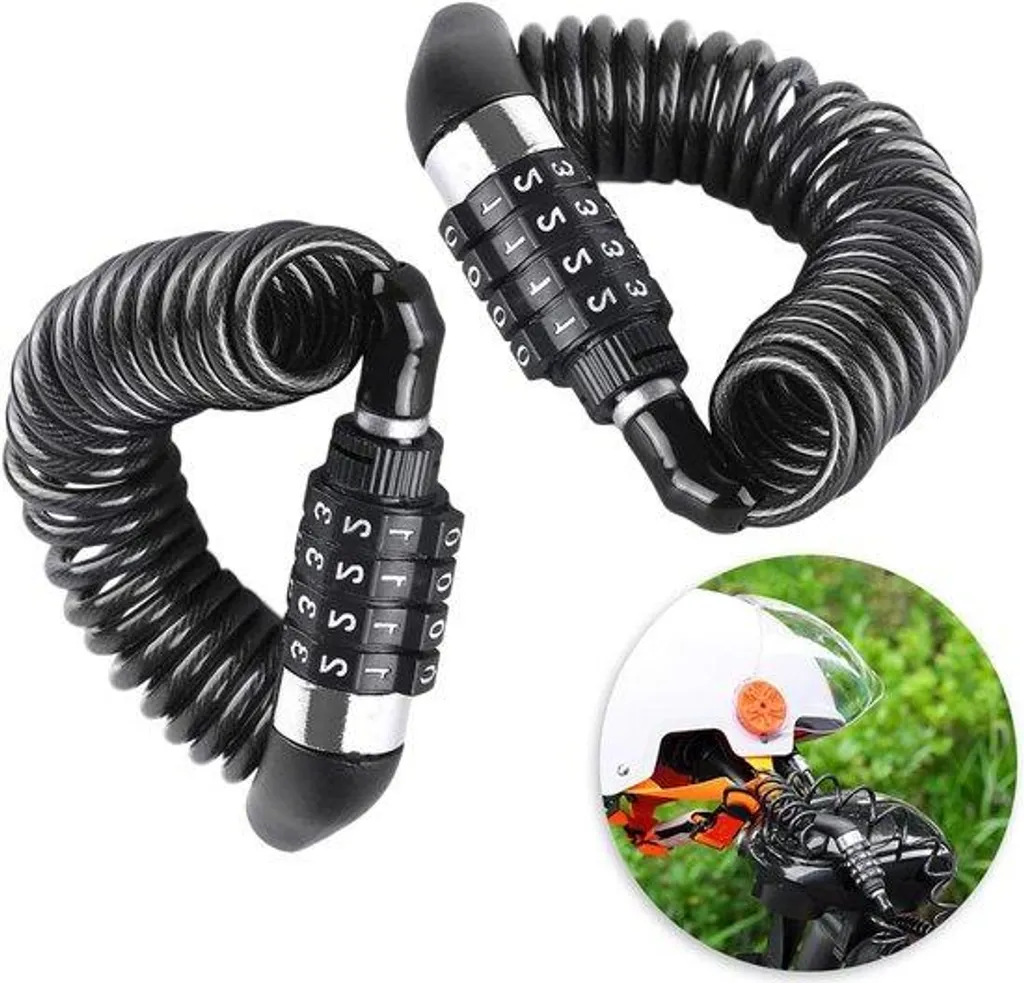Double antivol 150 cm robuste en alliage de zinc noir haute sécurité