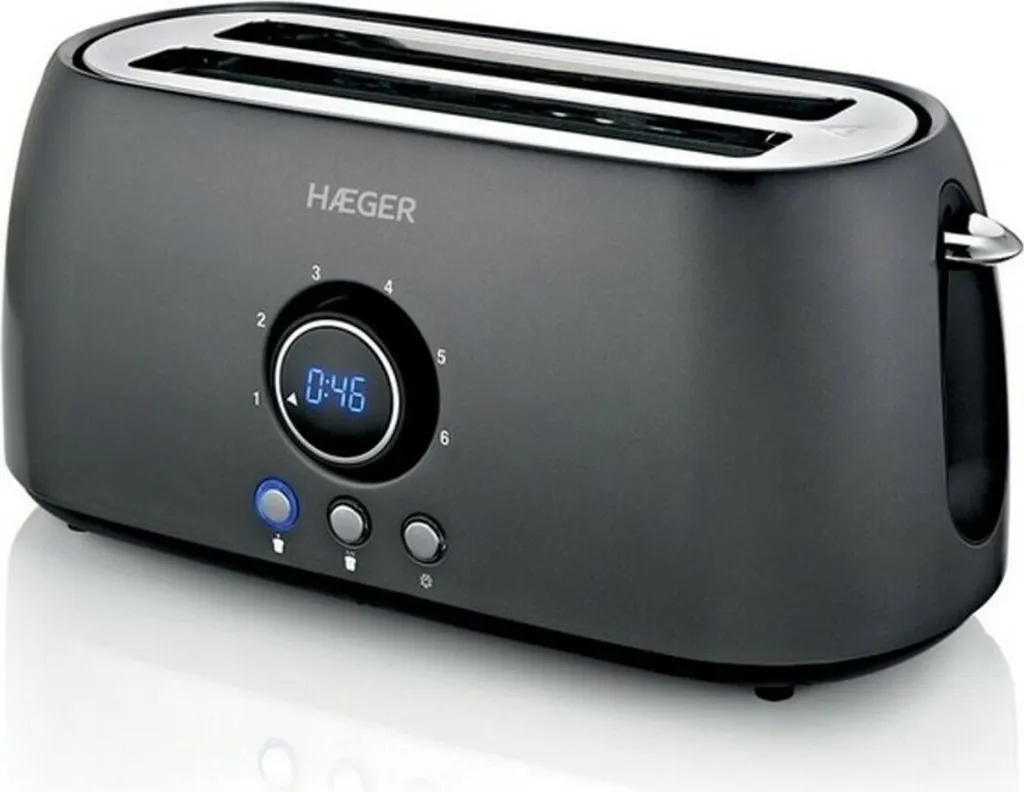 Grille-pain Haeger Future Plus 1400W Noir : fini le pain mal grillé