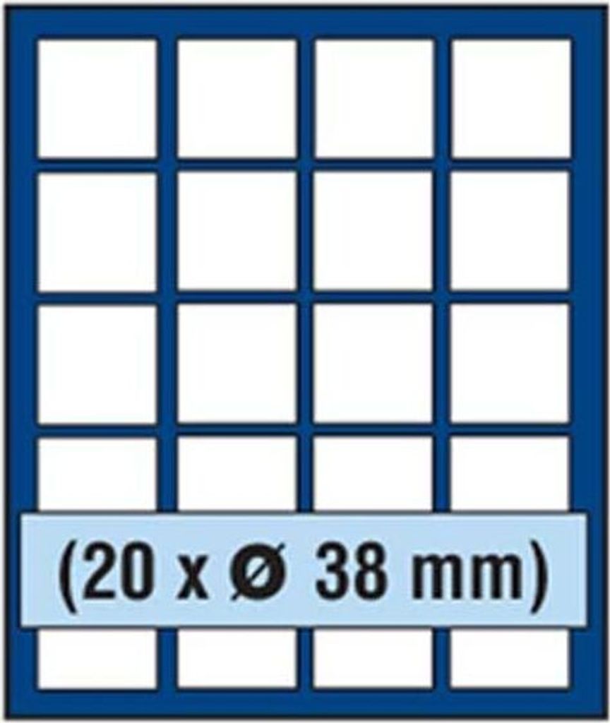 SAFE 6338 NOVA Element für 20 Münzen mit 38 mm Durchmesser (z.B. 10 Euro in Dosen)