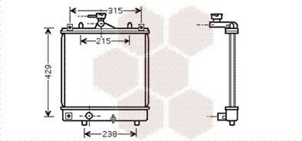 Van Wezel Wasserkühler für