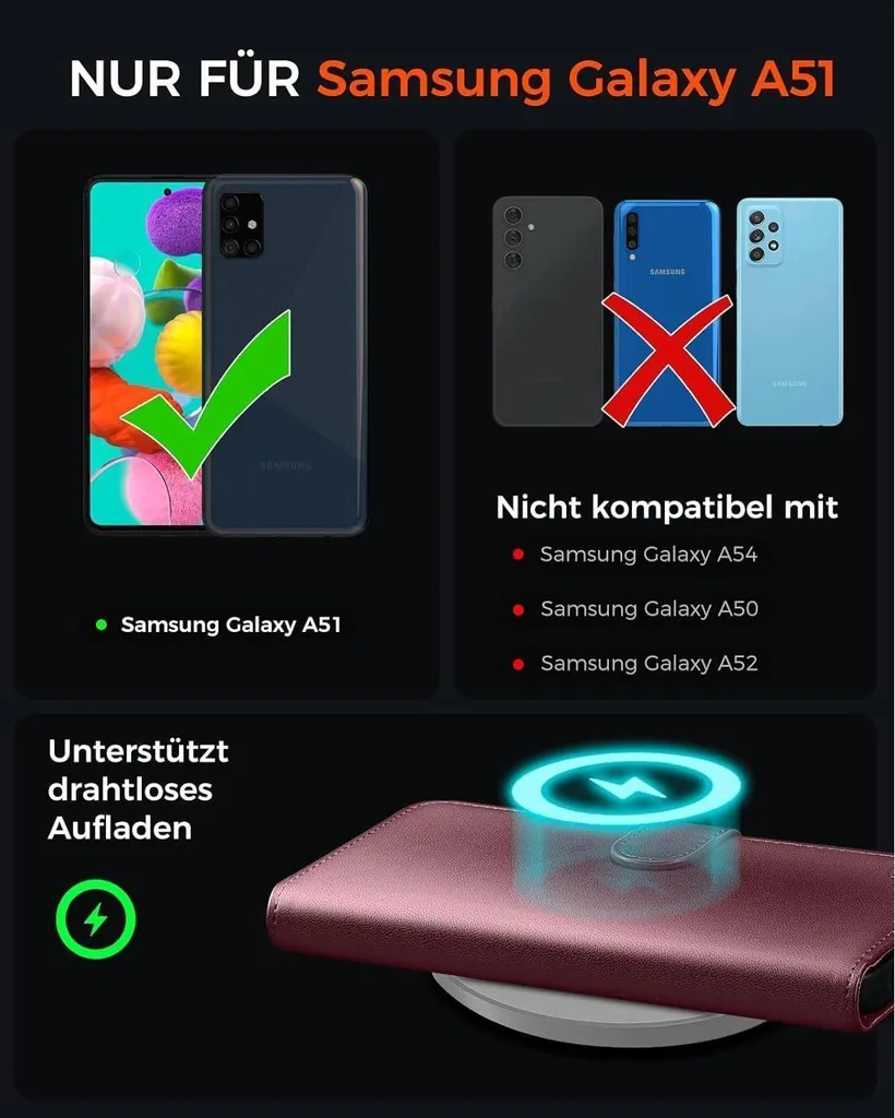 Housse Galaxy A51 Bordeaux RFID : Protection RFID et Support de Lecture - 7