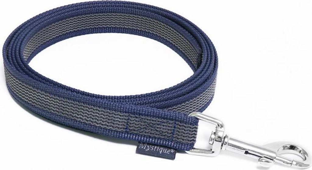Mystique Gummierte Leine 20mm ohne Handschlaufe Standard Karabiner royal blau 3m