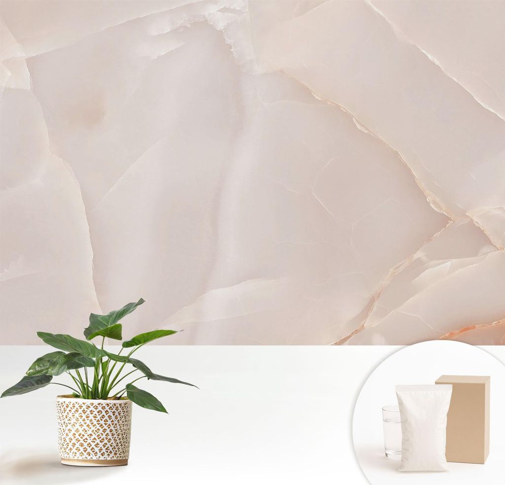 Fototapete - 152x104 cm - Tapete - Wandtapete - Wandbilder - Dekofolie - Tapete Folie - Wand - Dekoration - Wohnzimmer - Rosa Marmor