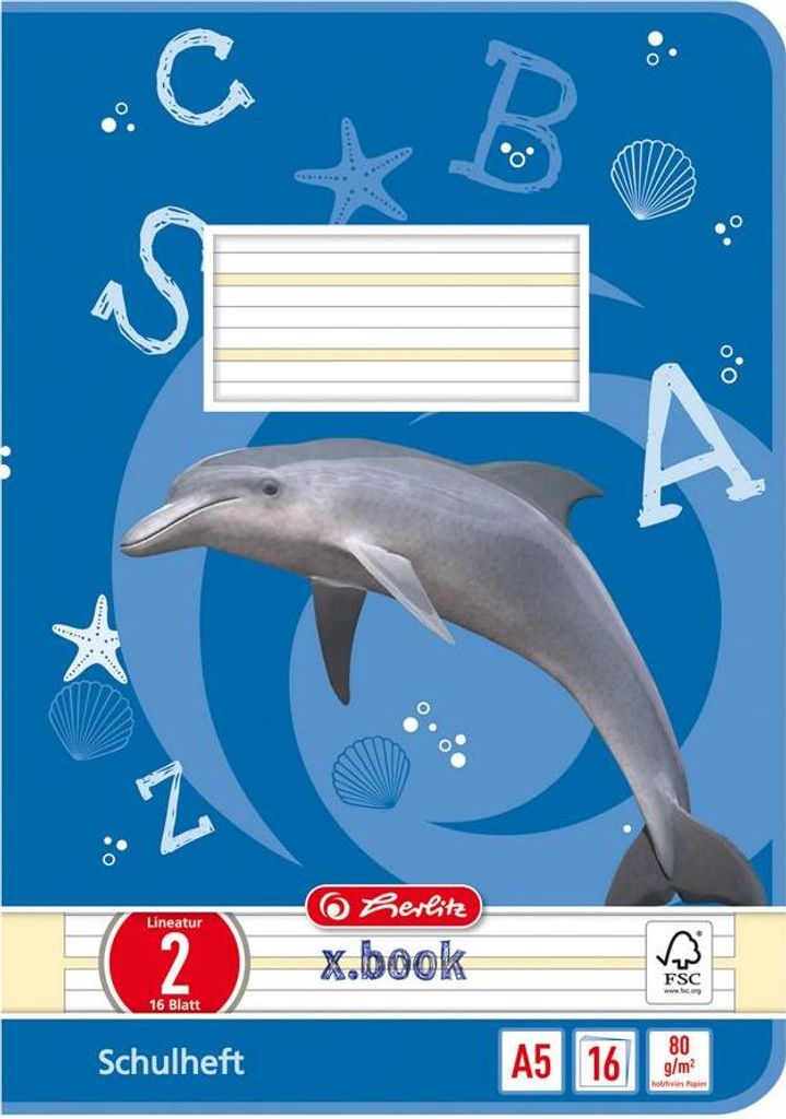 10 Herlitz Schulhefte / DIN A5 / 16 Blatt / Lineatur 02
