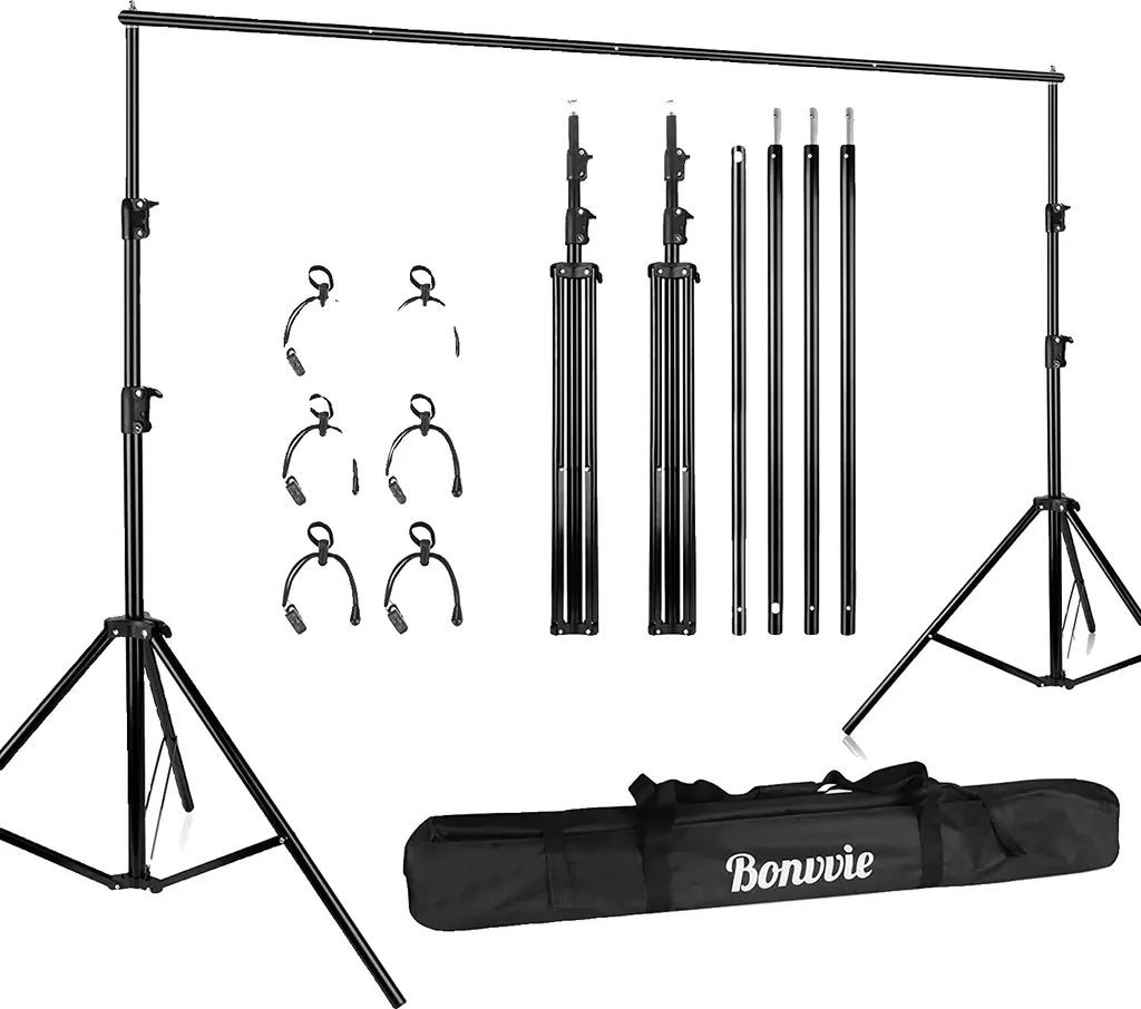 Support de fond photo robuste en alliage d'aluminium léger 2,6x3,0m