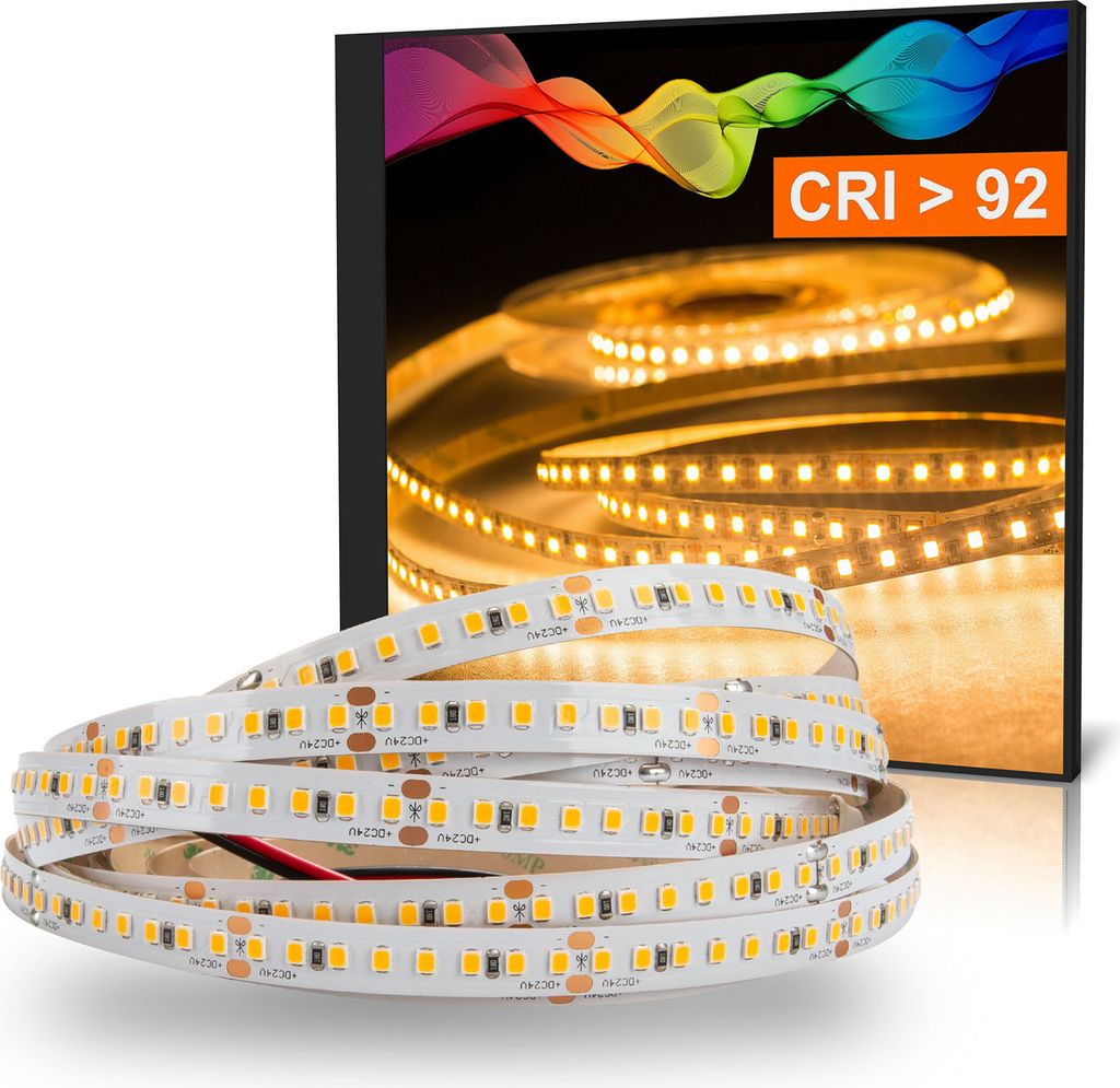 LED Strip ATLA Warmweiß (2700K) 96W 5 Meter 24V IP20 CRI 92