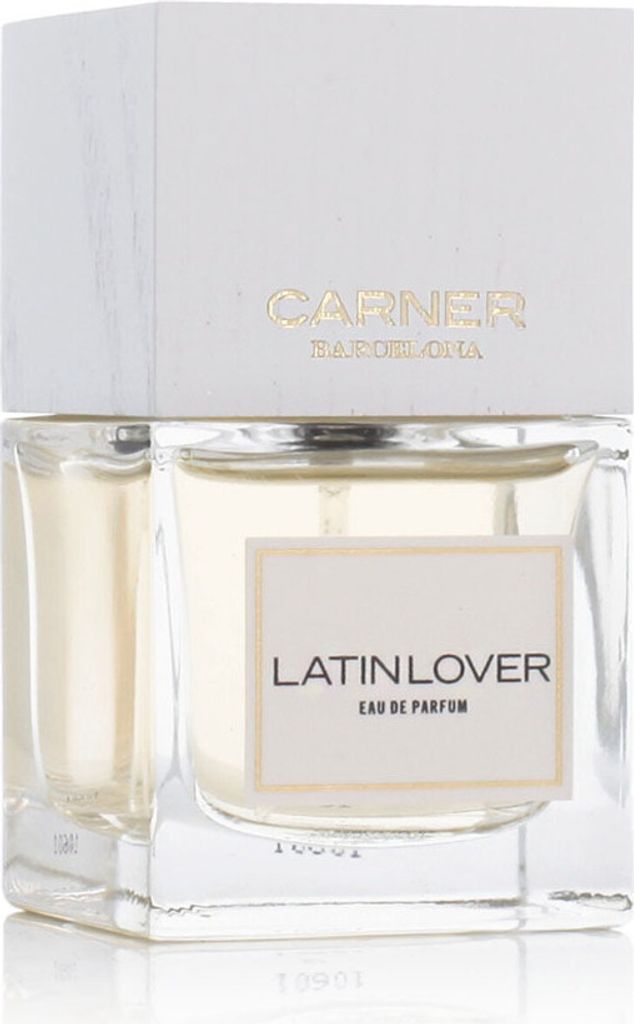 A close-up studio shot of a perfume bottle.