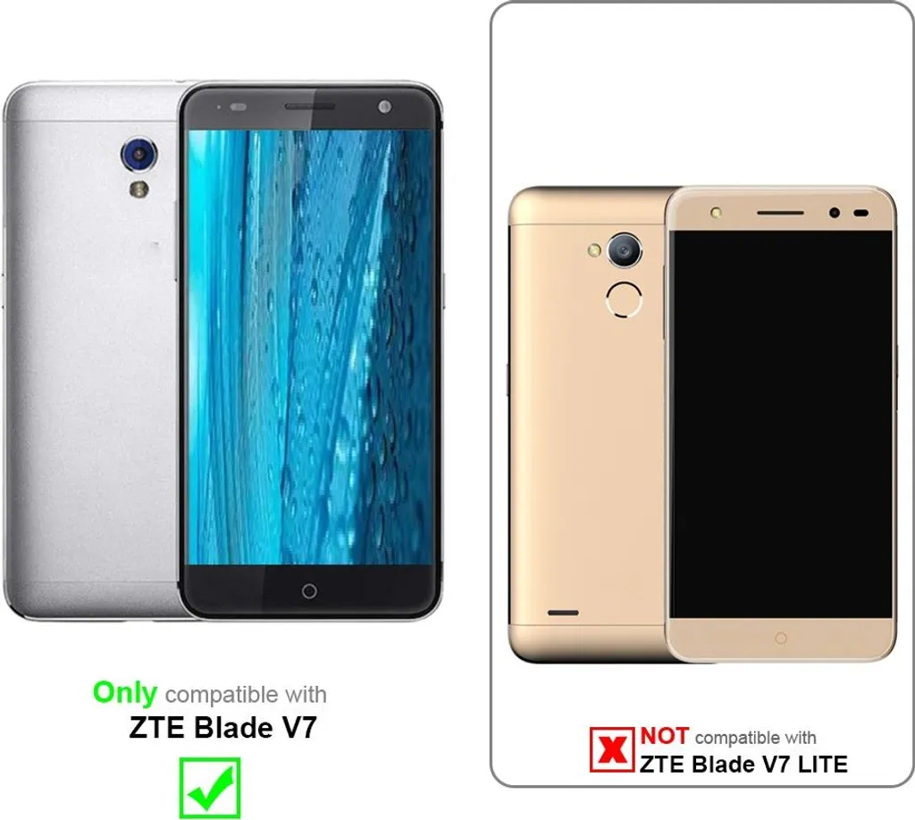 Cadorabo Custodia Libro per ZTE Blade V7 in Marrone Cappuccino - con