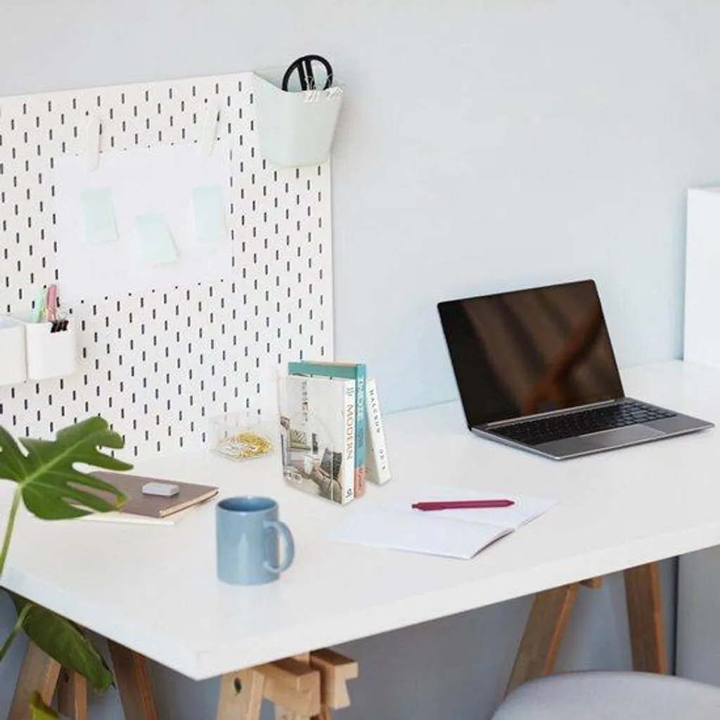 Organiseur de bureau transparent : lot de 6 supports livres Modèle L