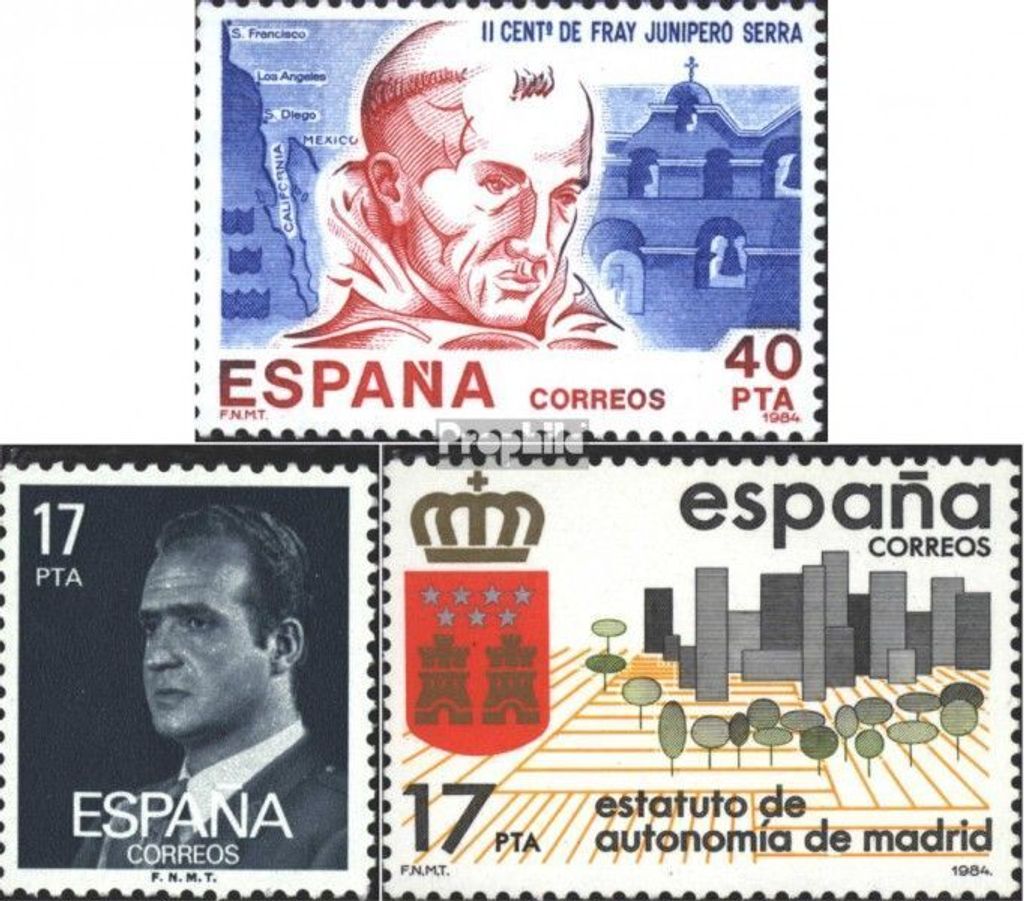 Briefmarken Spanien 1984 Mi 2658,2659,2662 (kompl.Ausg.) postfrisch Sondermarken