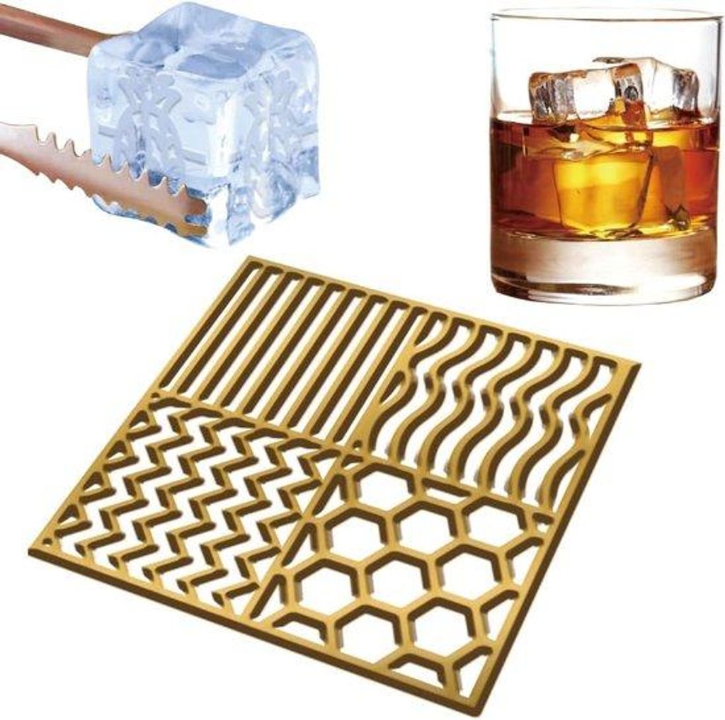 Eiswürfel-Formtray für Bourbon Whisky Cocktails | Schnelle Clear Eiswürfel | Barman-Zubehör mit Honigbiene Muster