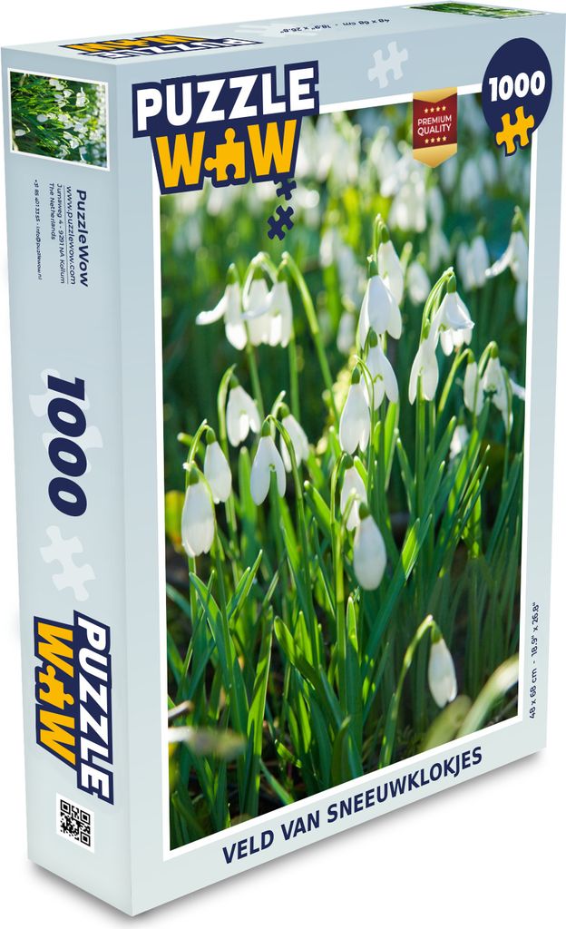 MuchoWow Puzzle 1000 Teile Feld mit Schneeglöckchen - Spielzeug - Alt und Jung - Spiele - Puzzeln