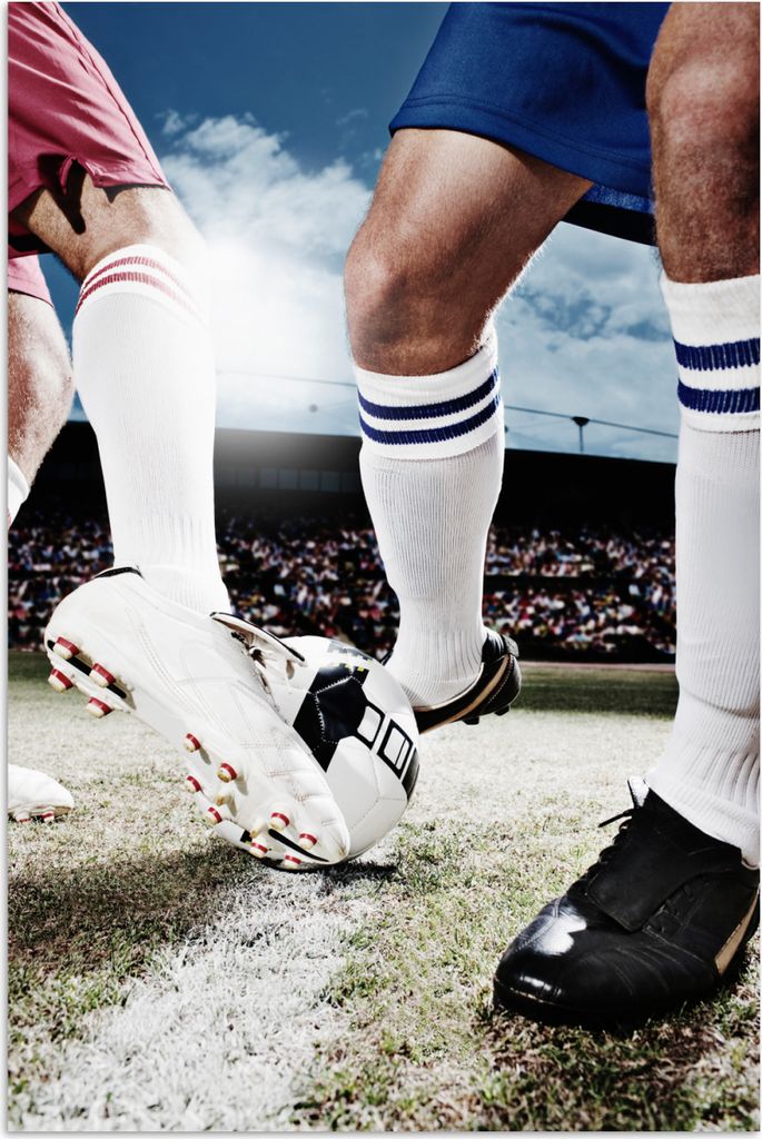 MuchoWow Poster Duell um den Ball 120x180 cm - Kunstposter