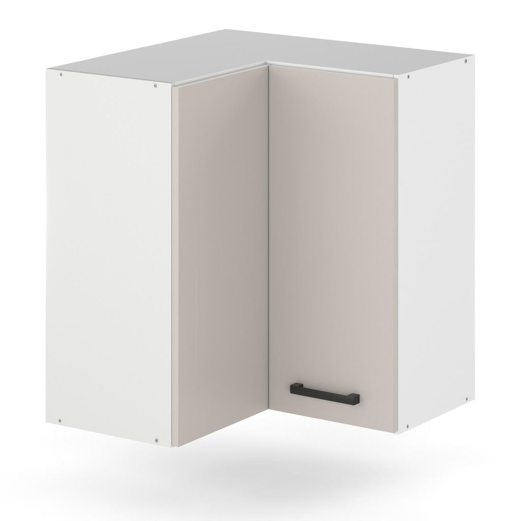 ULWEHOME | Eck-Hängeschrank 60 x 60 cm Beige, Produktbild 