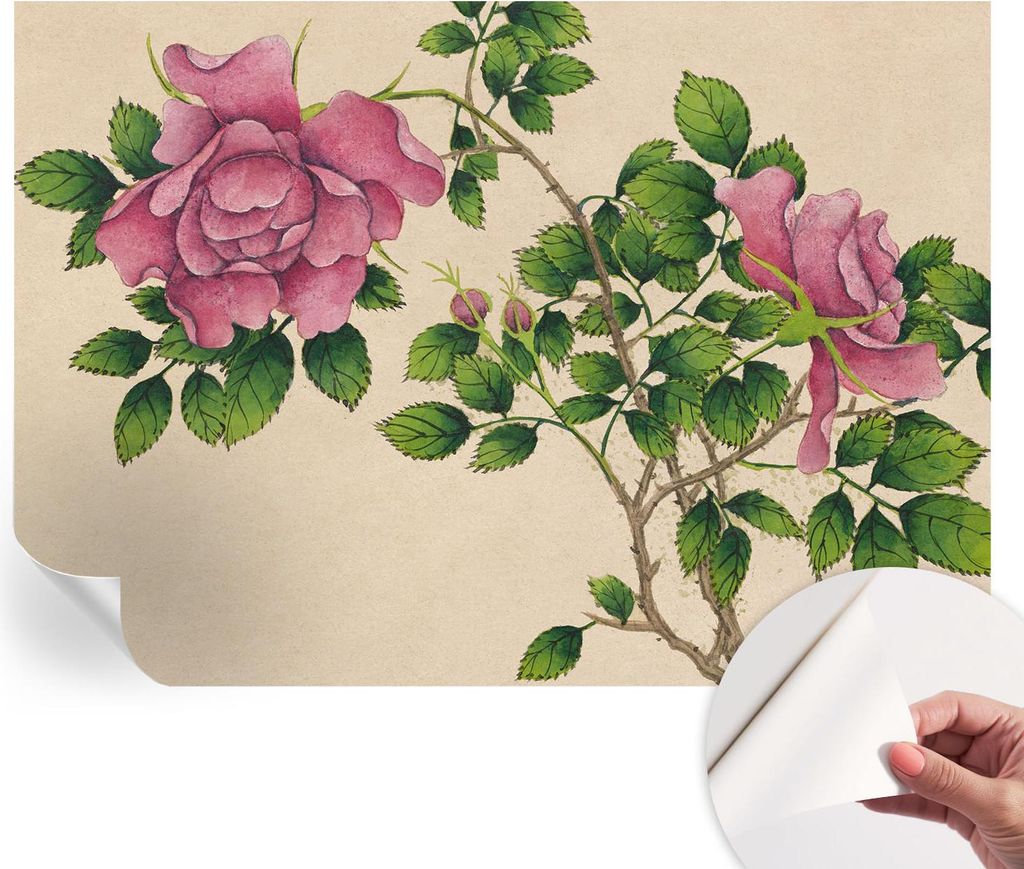Selbstklebende Wandtapete - Dekorative Tapete für Wohnzimmer - Klebefolie für Wandbilder - Tapetenfolie für Wanddekoration - 208x146 cm - Romant...