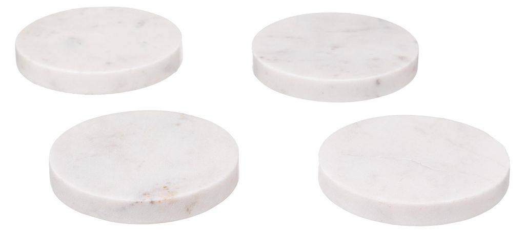 Secret de Gourmet Untersetzer Glaser - 4x - Marmor - Weis Produktbild 