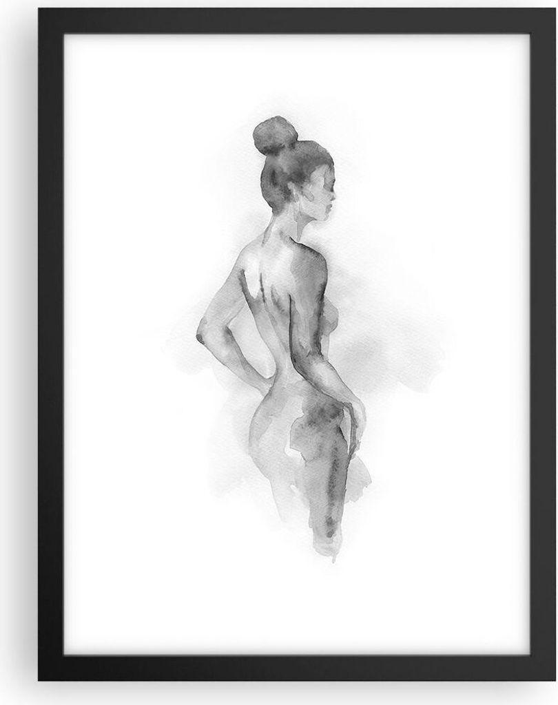 Gerahmtes Poster - Schwarzer Rahmen - Frau Körper Stück - 30x40 cm - Wand Bild - Wanddeko - Wandbilder - Kunstposter - Wandposter - Bilderrahmen ...