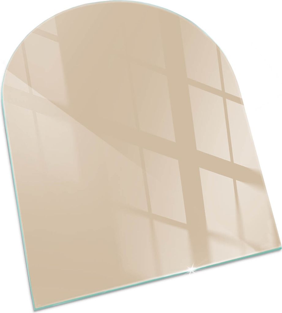 Farbe Beige – Glasbodenplatte für – Kaminofen – Kaminplatte Produktbild 