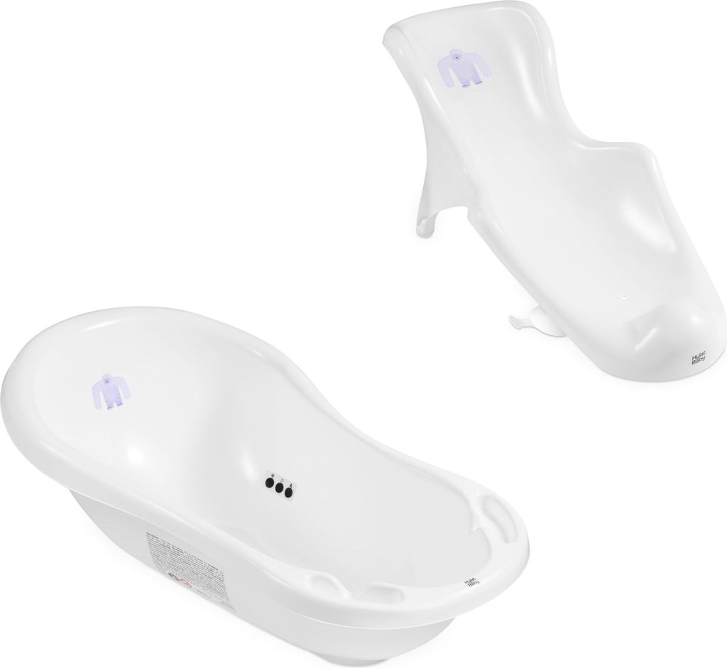 Hylat Baby Baby Badewanne Set mit Badewannensitz - für Neugeborene und Babys - stabil und bequem