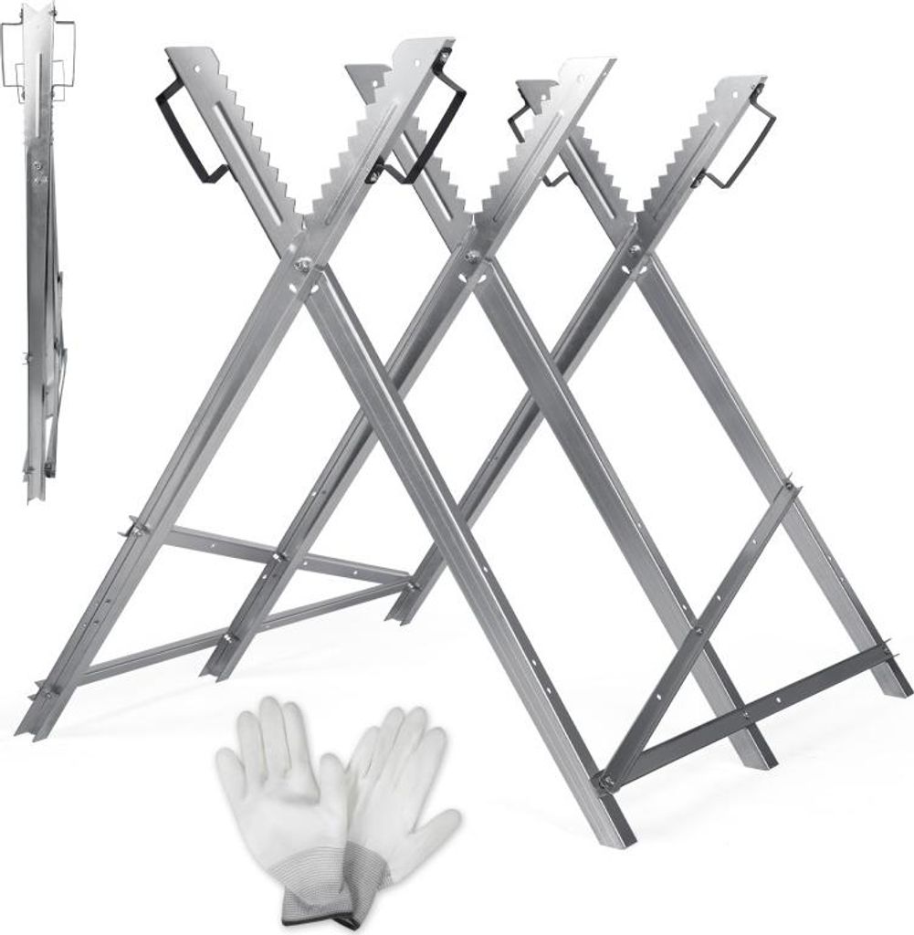 Jayseuw chevalet de sciage avec 3 supports et denture Image du produit 