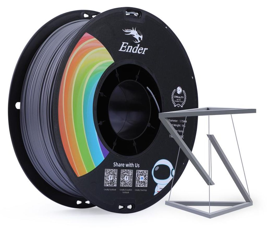 PLA+ Filament, 3D-Filament (grau, 1 kg, 1,75 mm, auf Rolle) Produktbild 