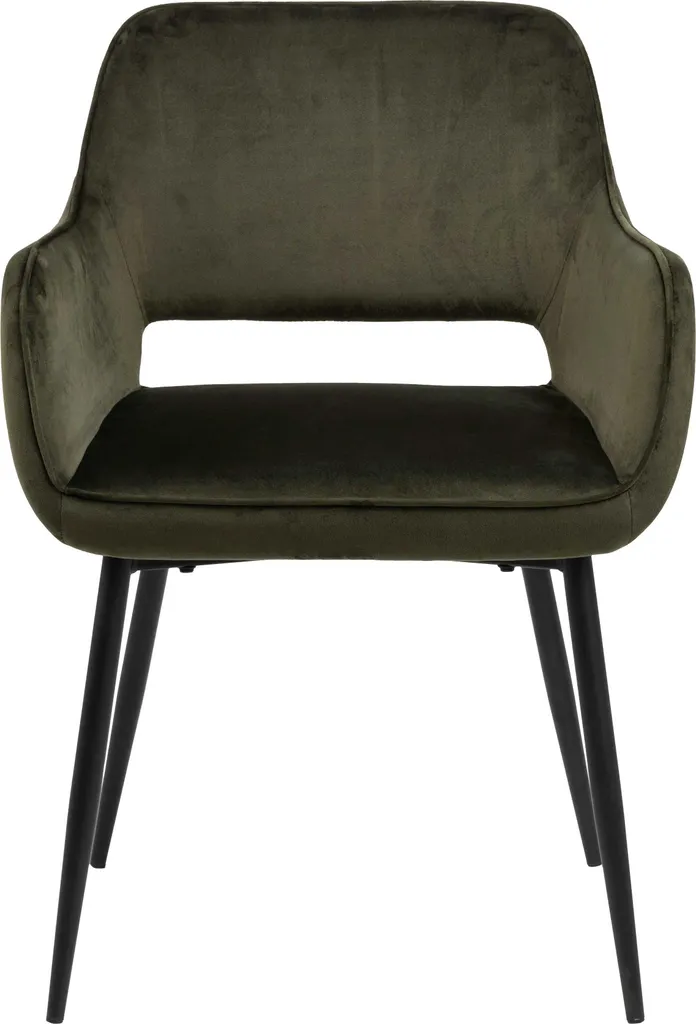 Chaise Ranja velours vert : confort lombaire et assise stable - 16