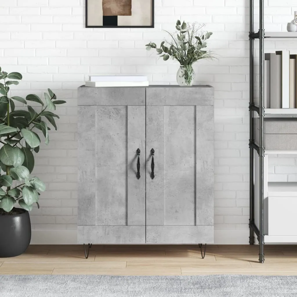 vidaXL Credenza Grigio Cemento 69,5x34x90 cm - Mobile Moderno Salvaspazio