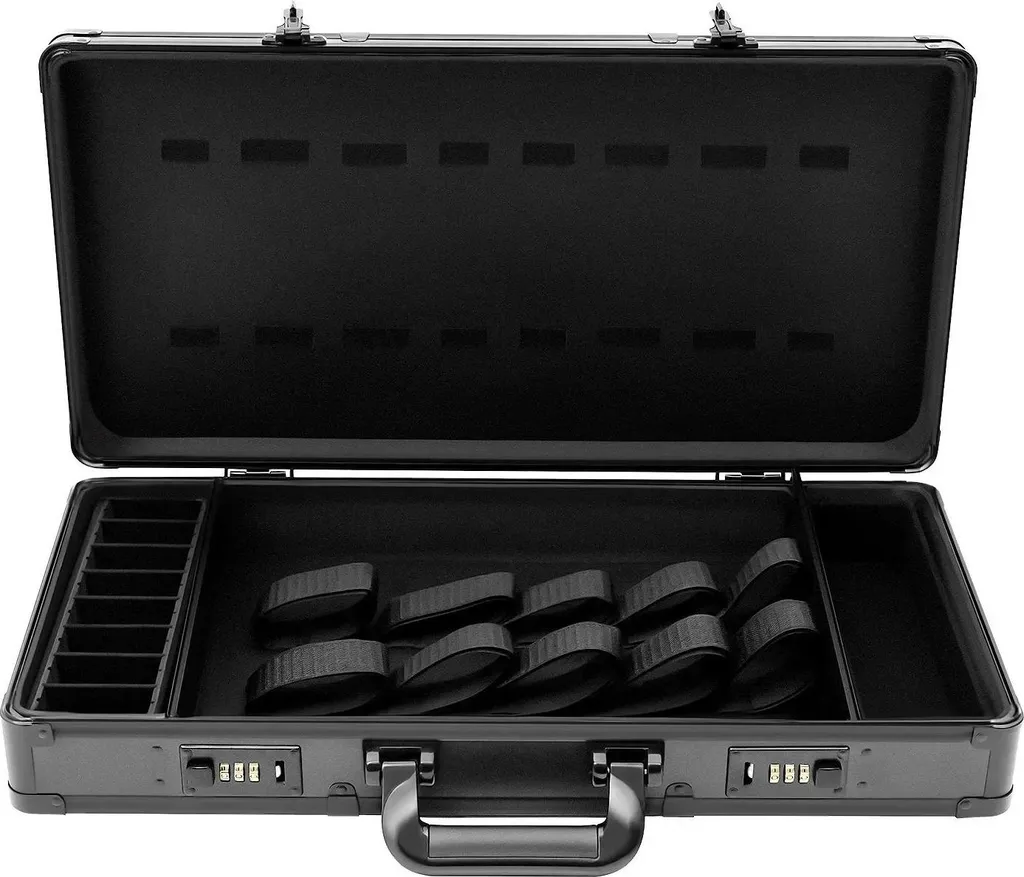 Valigetta Barbiere e Parrucchiere Tuttofare - Nero PVC con Lucchetto