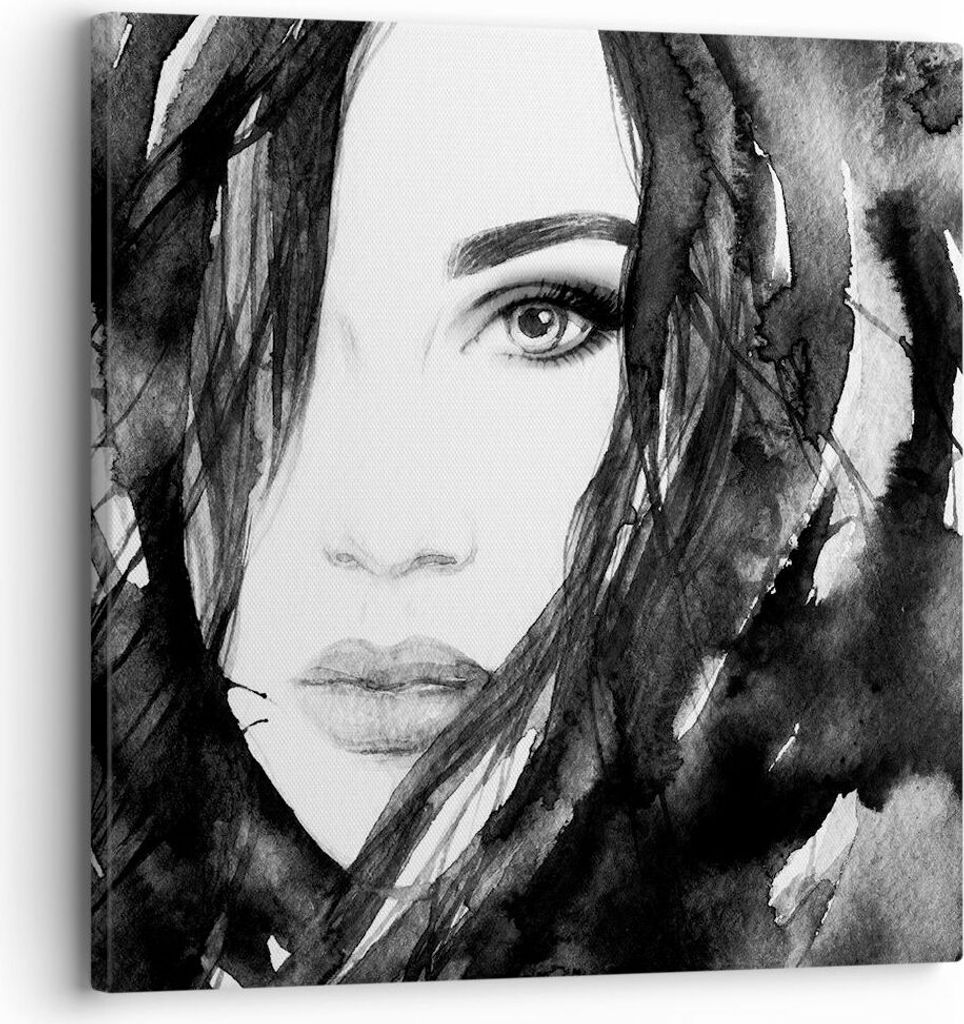 Bild auf Leinwand - Leinwandbild - Schmuck Dame Kleid Eleganz - 30x30cm - Wand Bild - Wanddeko - Leinwanddruck - Bilder - Kunstdruck - Wanddekorati...