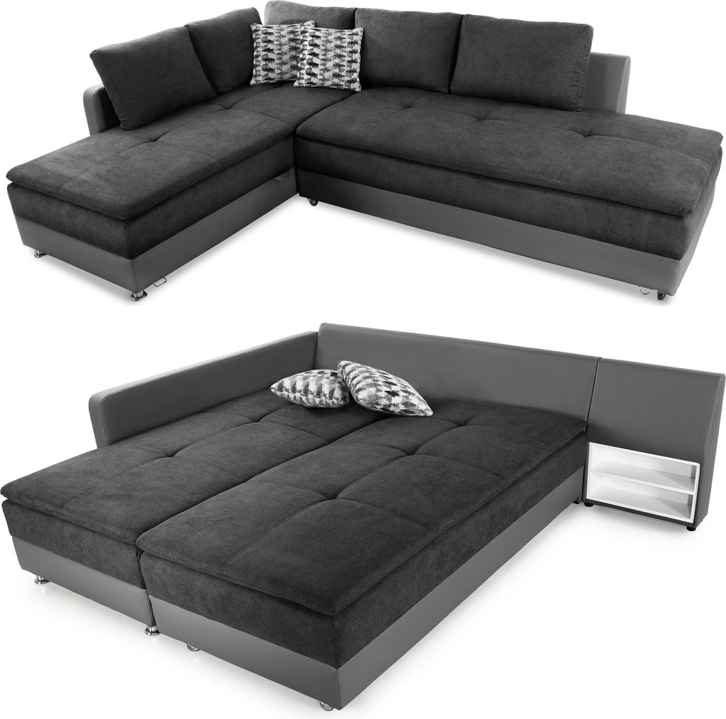 Ecksofa-Dauerschläfer Doppelbett Federkern Bettkasten Couch Produktbild 