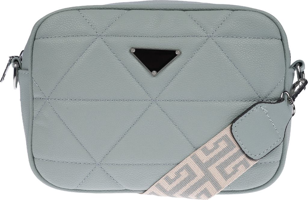 Kleine Damen Tasche Schultertasche Umhängetasche Henkeltasche Leder Optik Bag Grau