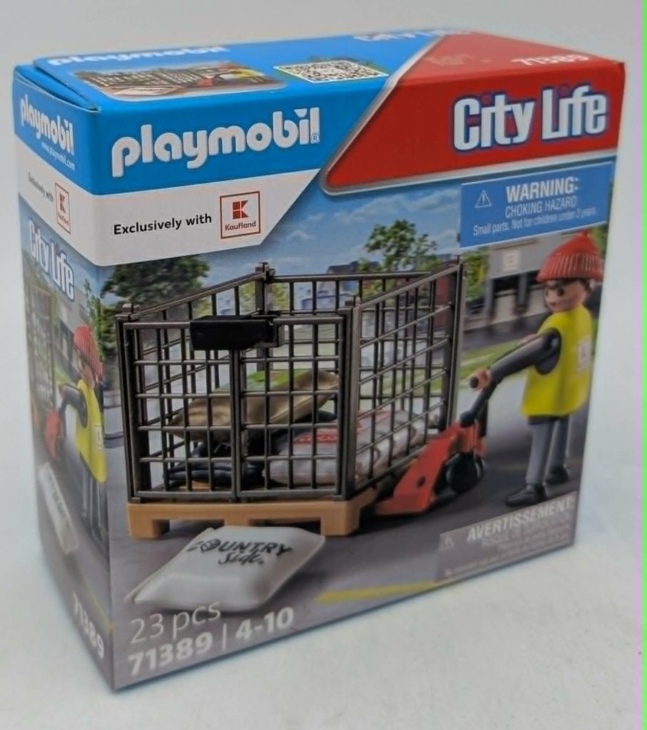 PLAYMOBIL Kaufland 71389 Hubwagen mit Gitterbox Produktbild 