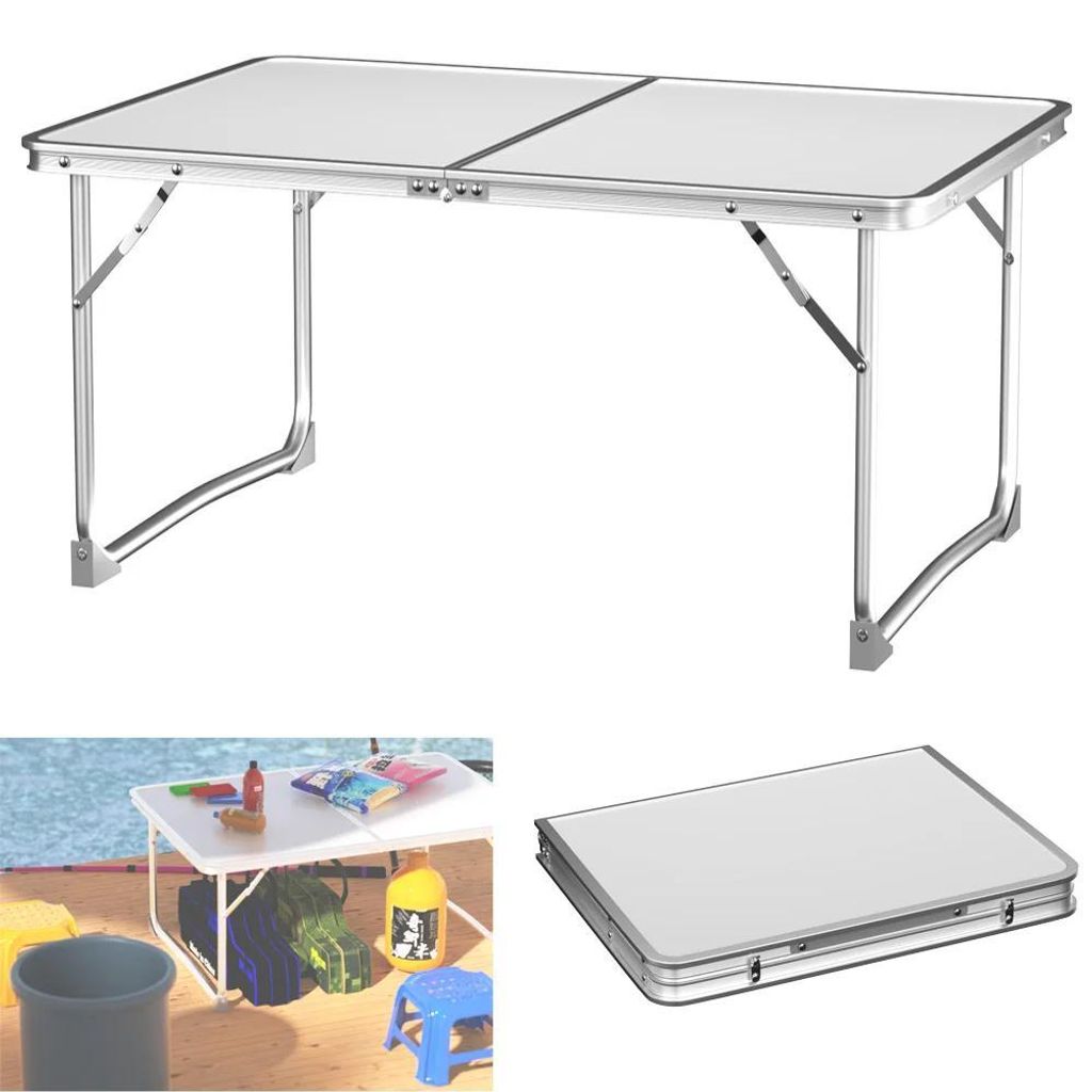 Camping- und Picknicktisch - Klapptisch 60×40×26 cm - Leicht 1,3 kg - Tragbar - Kunststoff - Für 4 Personen - Outdoor/Garten/Grill/BBQ