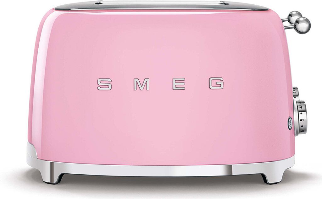 Smeg Toaster 4 Scheiben TSF03PKEU 50er Jahre Stil Poliert Rosa 2000W 6 Stufen Bräunung