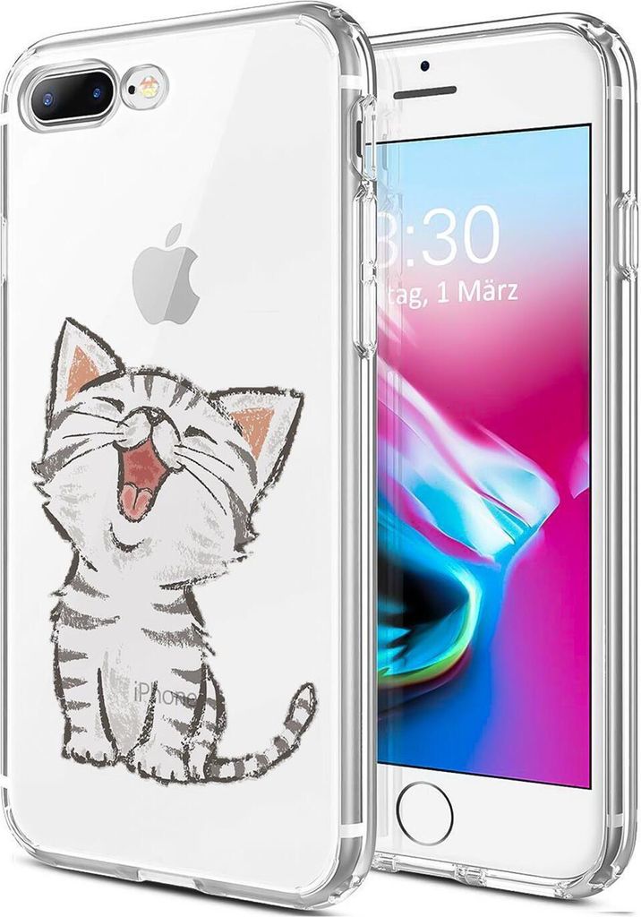 Conie Aufdruck Silikon Schutzhülle für iPhone 7 Plus / 8 Plus Tasche Case Bild Cover Bumper TPU Hülle als Motiv 06