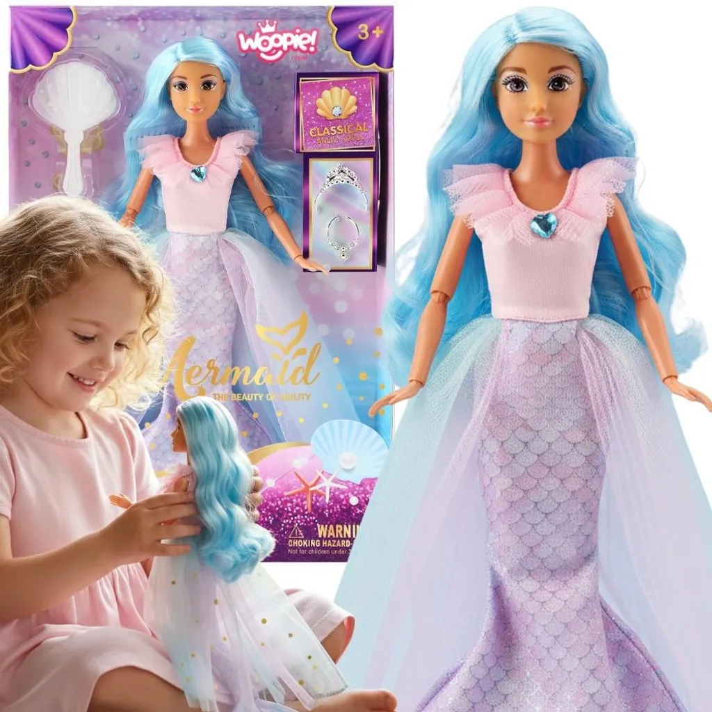 Poupée mannequin sirène Royal Lili Woopie pour enfant de 3 ans et +