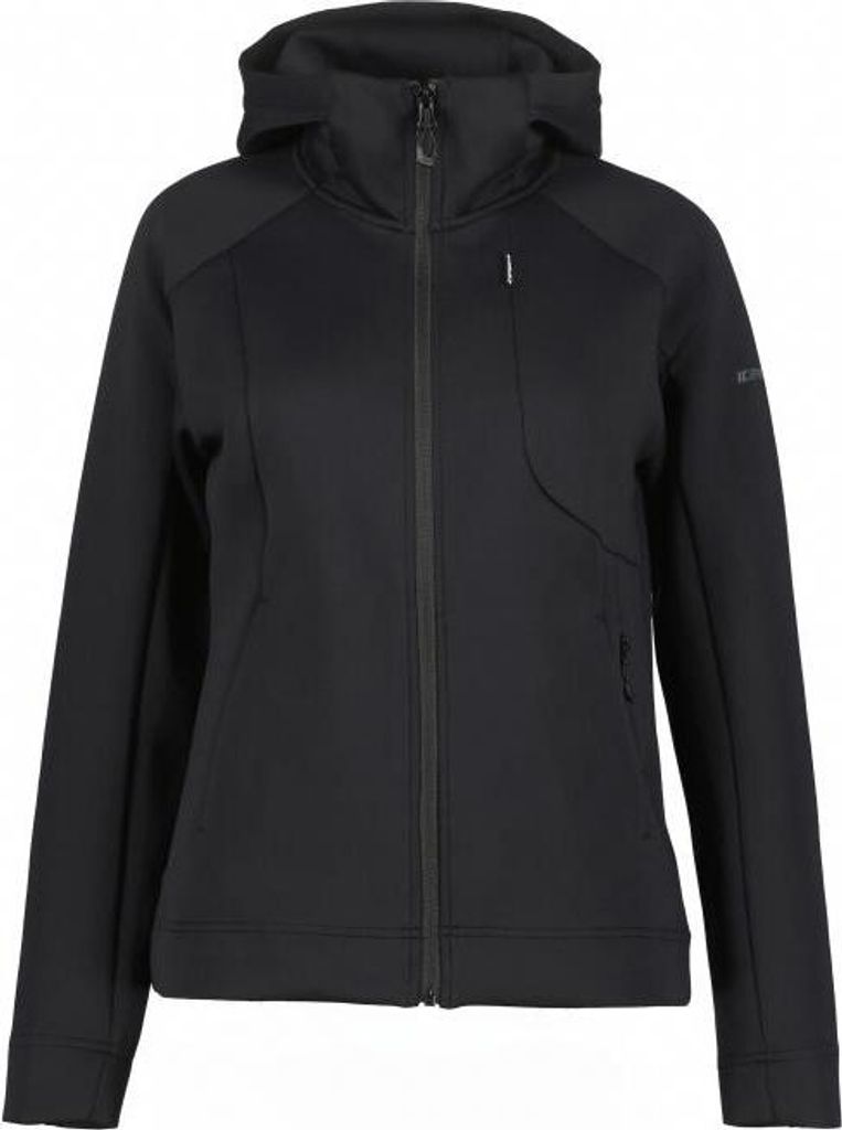 Icepeak Bunnell Midlayer mit Kapuze für Damen, Farbe:Schwarz, Größe:M