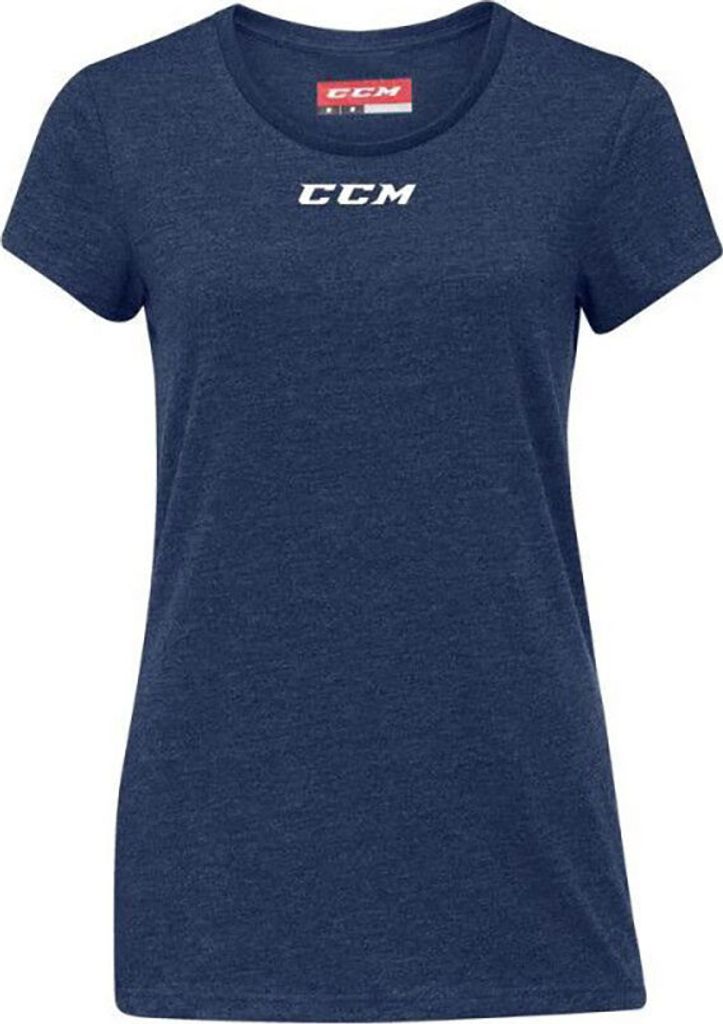 CCM Kurzarm-T-Shirt für Damen, Farbe: Navy, Größe: XS