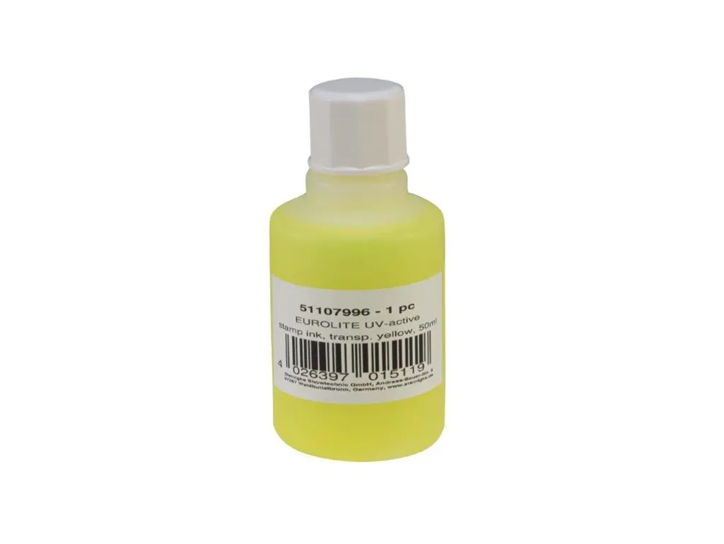 Inchiostro UV per Timbri Giallo Trasparente 50ml - Qualità Tedesca